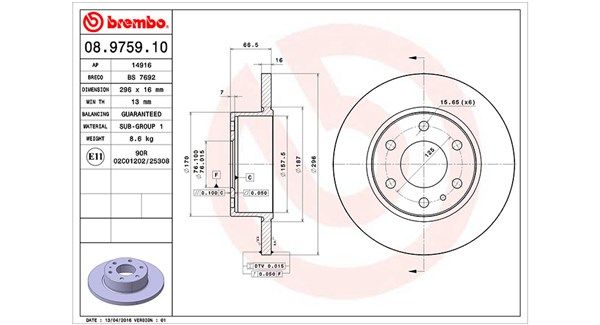 MAGNETI MARELLI Тормозной диск 360406093400